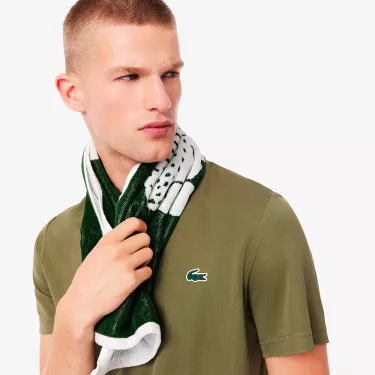 T-shirt Lacoste Ultra Dry Stampato Bianco Ecr&ugrave;