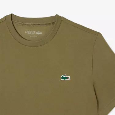 T-shirt Lacoste Ultra Dry Stampato Bianco Ecr&ugrave;