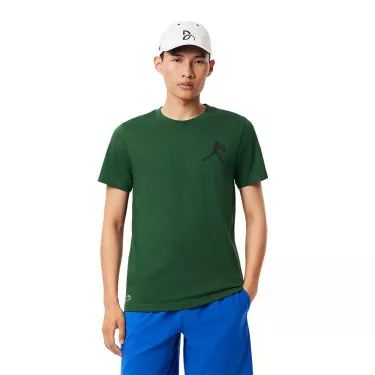 Pacco T-Shirt + Cappellino Lacoste Tennis x Novak Djokovic Grigio M&eacute;lange / Bianco