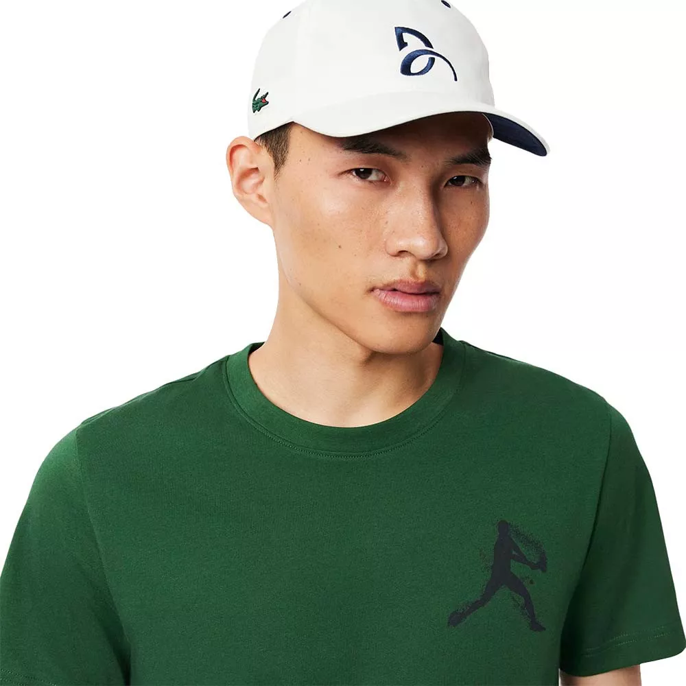 Pacco T-Shirt + Cappellino Lacoste Tennis x Novak Djokovic Grigio M&eacute;lange / Bianco