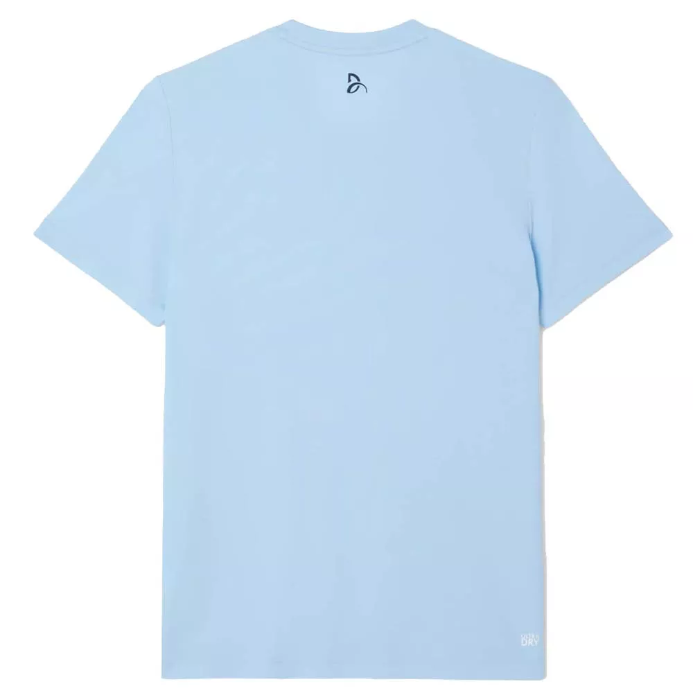 T-shirt Lacoste Tennis Novak Djokovic Ultra Dry Stampata Nero