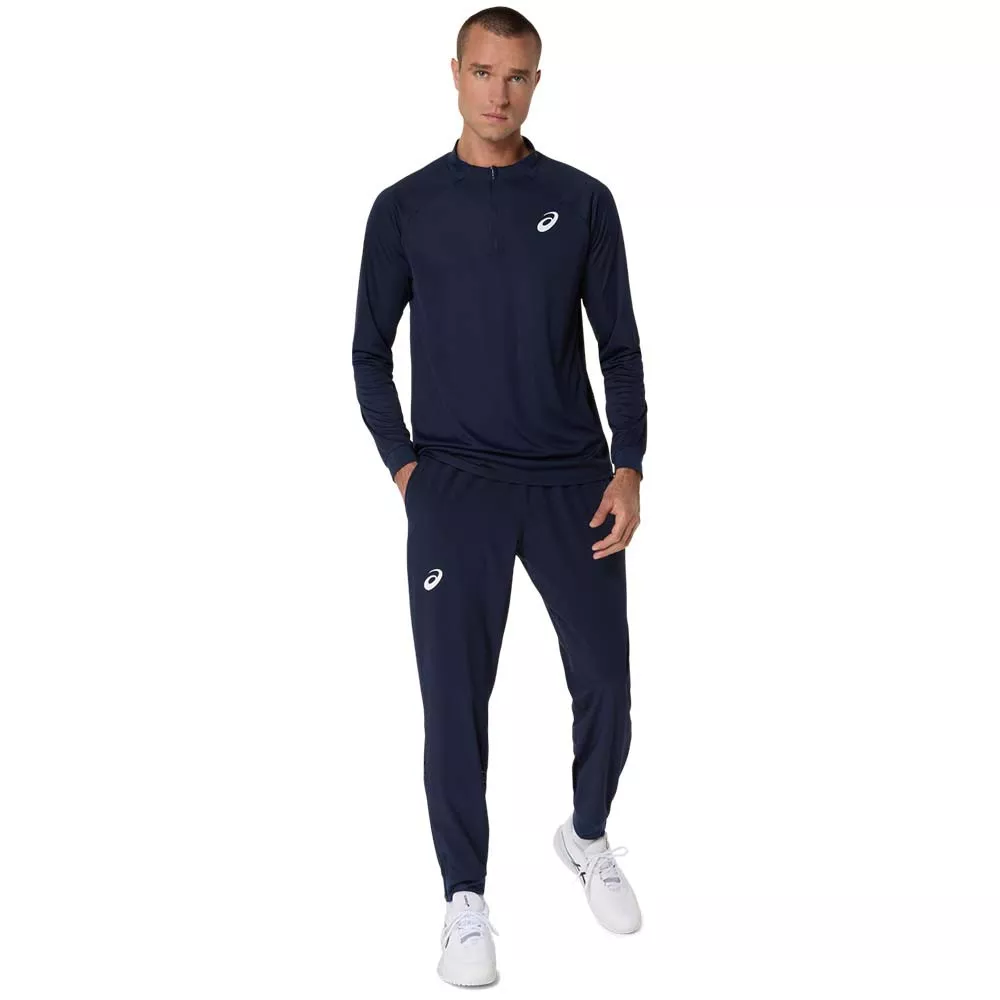 T-shirt a maniche lunghe Asics Court LS Zip bianca