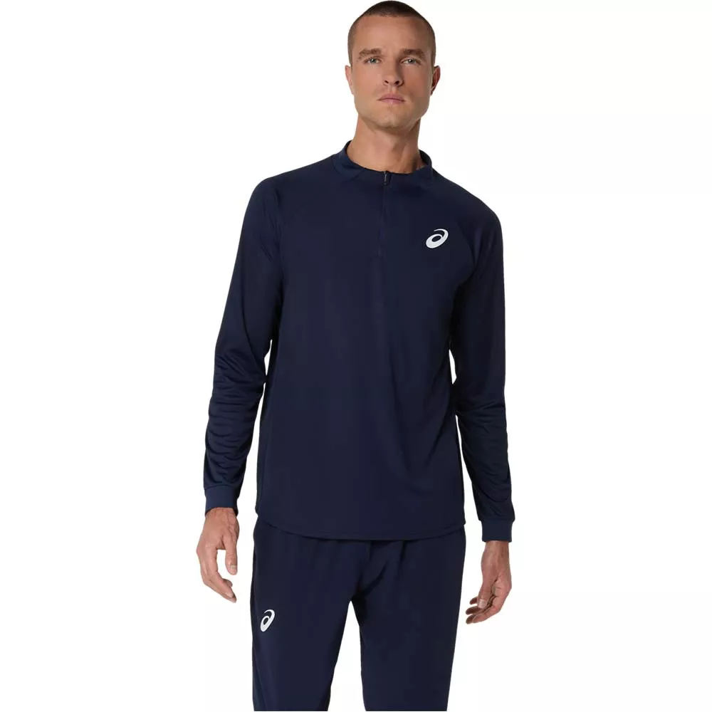 T-shirt a maniche lunghe Asics Court LS Zip bianca
