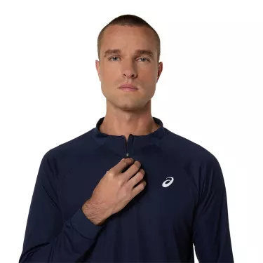 T-shirt a maniche lunghe Asics Court LS Zip bianca