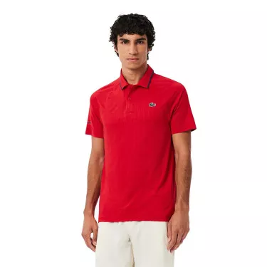 Polo Lacoste Tennis Novak Djokovic On Court Rosso