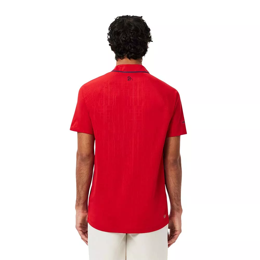 Polo Lacoste Tennis Novak Djokovic On Court Rosso