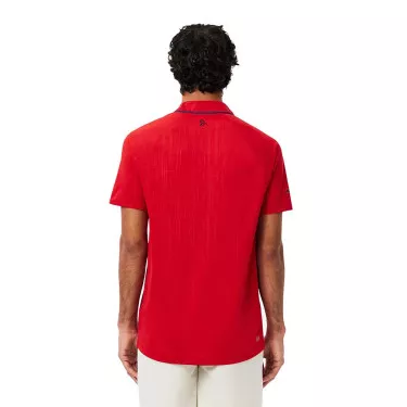 Polo Lacoste Tennis Novak Djokovic On Court Rosso