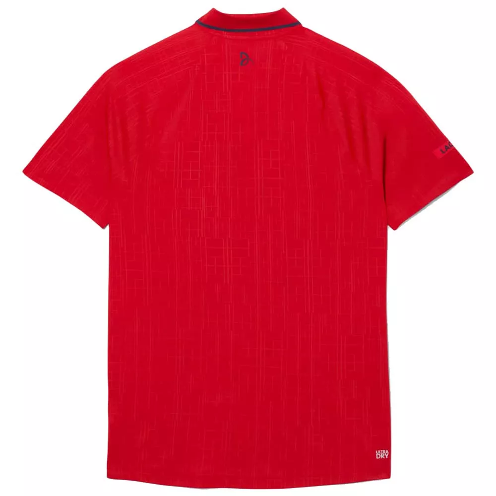 Polo Lacoste Tennis Novak Djokovic On Court Rosso