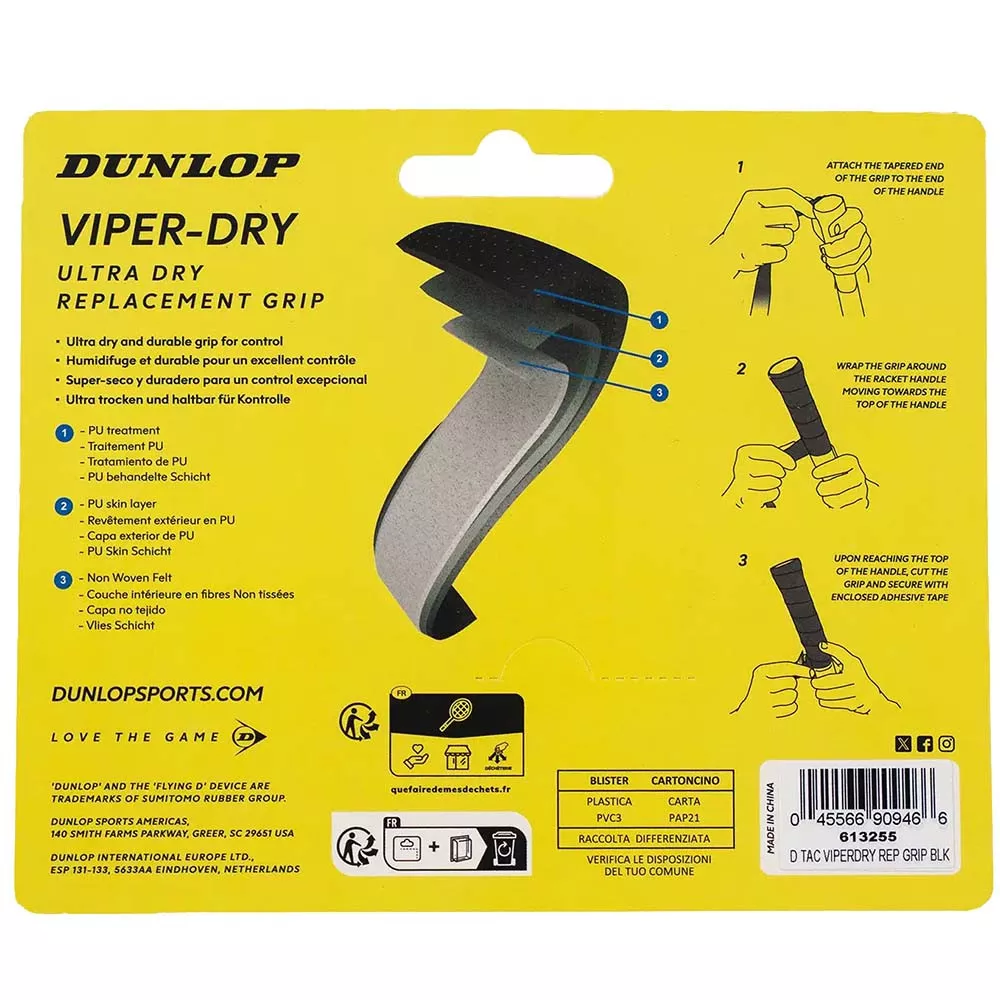 Grip Dunlop Viper-Dry Nero