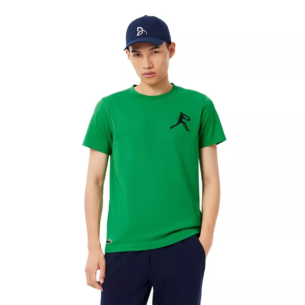 Pacco T-Shirt + Cappellino Lacoste Tennis x Novak Djokovic Verde