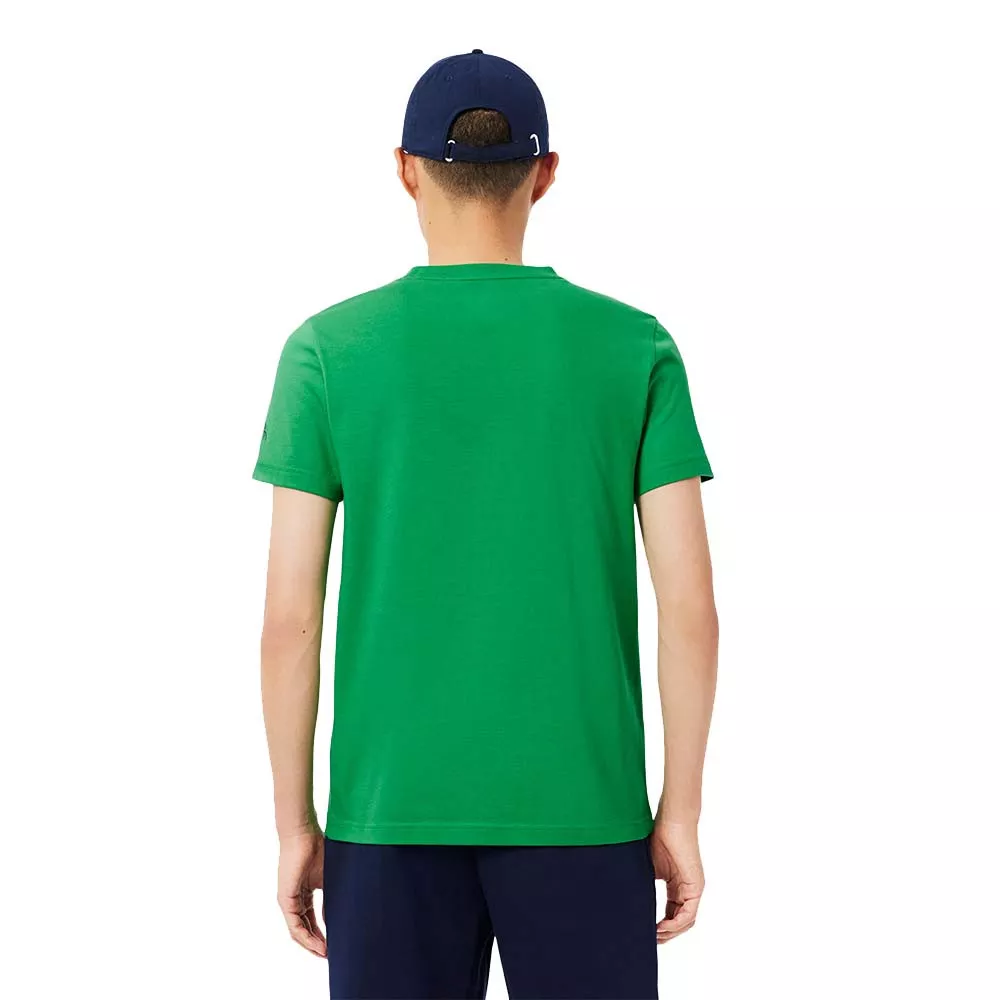 Pacco T-Shirt + Cappellino Lacoste Tennis x Novak Djokovic Verde