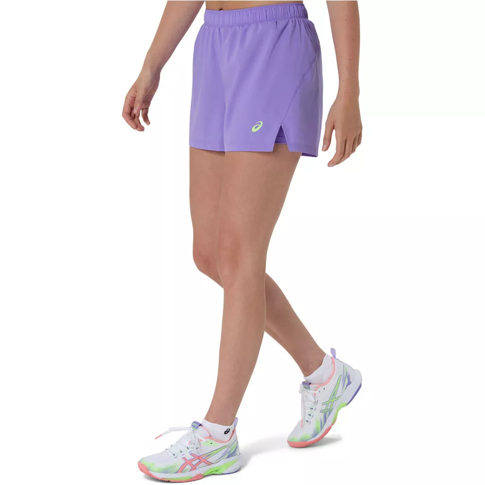 Pantaloncini Asics Court 2-en-1 Donna Nero