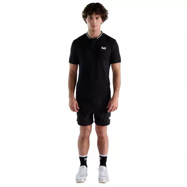Polo Mouratoglou Mandarin Collar Nero