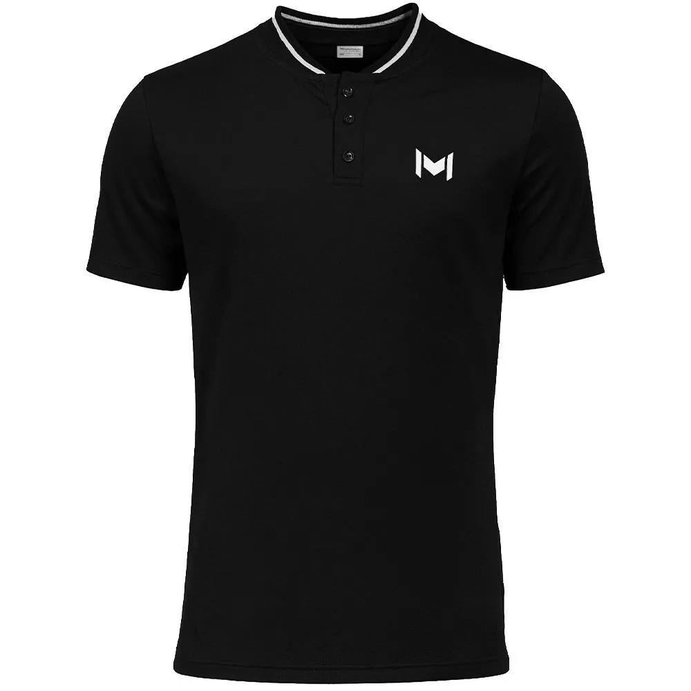 Polo Mouratoglou Mandarin Collar Nero