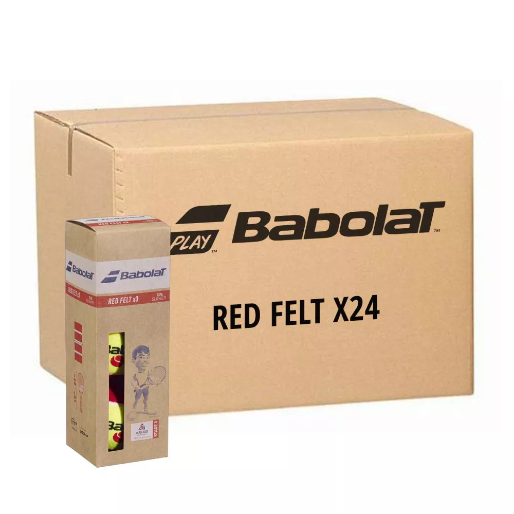 Tubo da 3 palline Babolat Red Felt