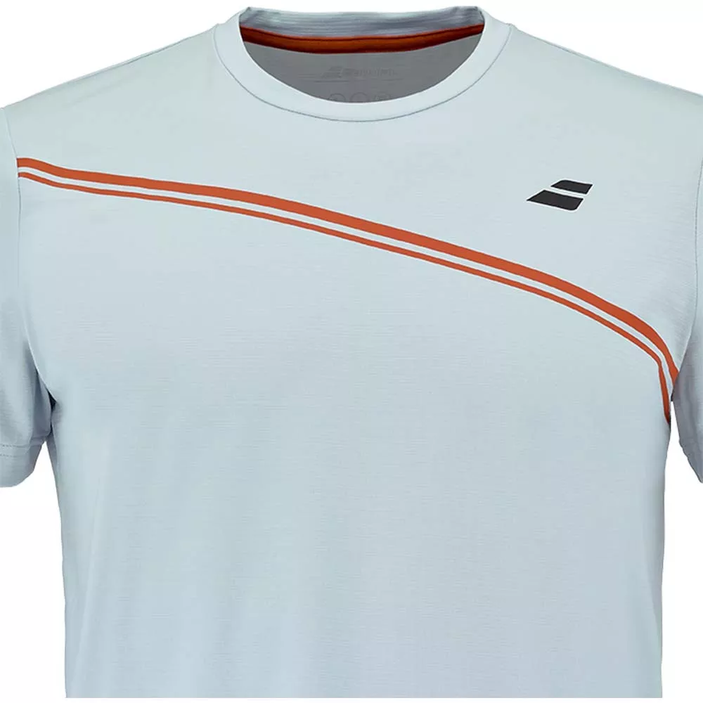 T-Shirt Babolat Play Crew Neck Junior Bianco / Blu