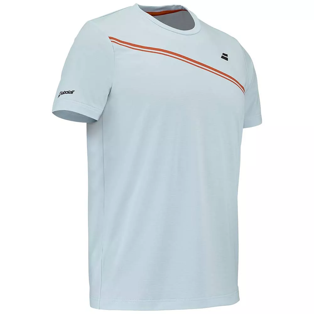 T-Shirt Babolat Play Crew Neck Junior Bianco / Blu