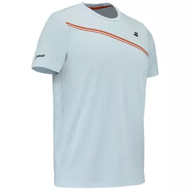 T-Shirt Babolat Play Crew Neck Junior Bianco / Blu