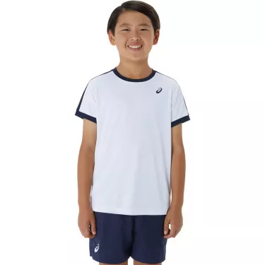 T-Shirt Asics Ragazzo Crema / Blu