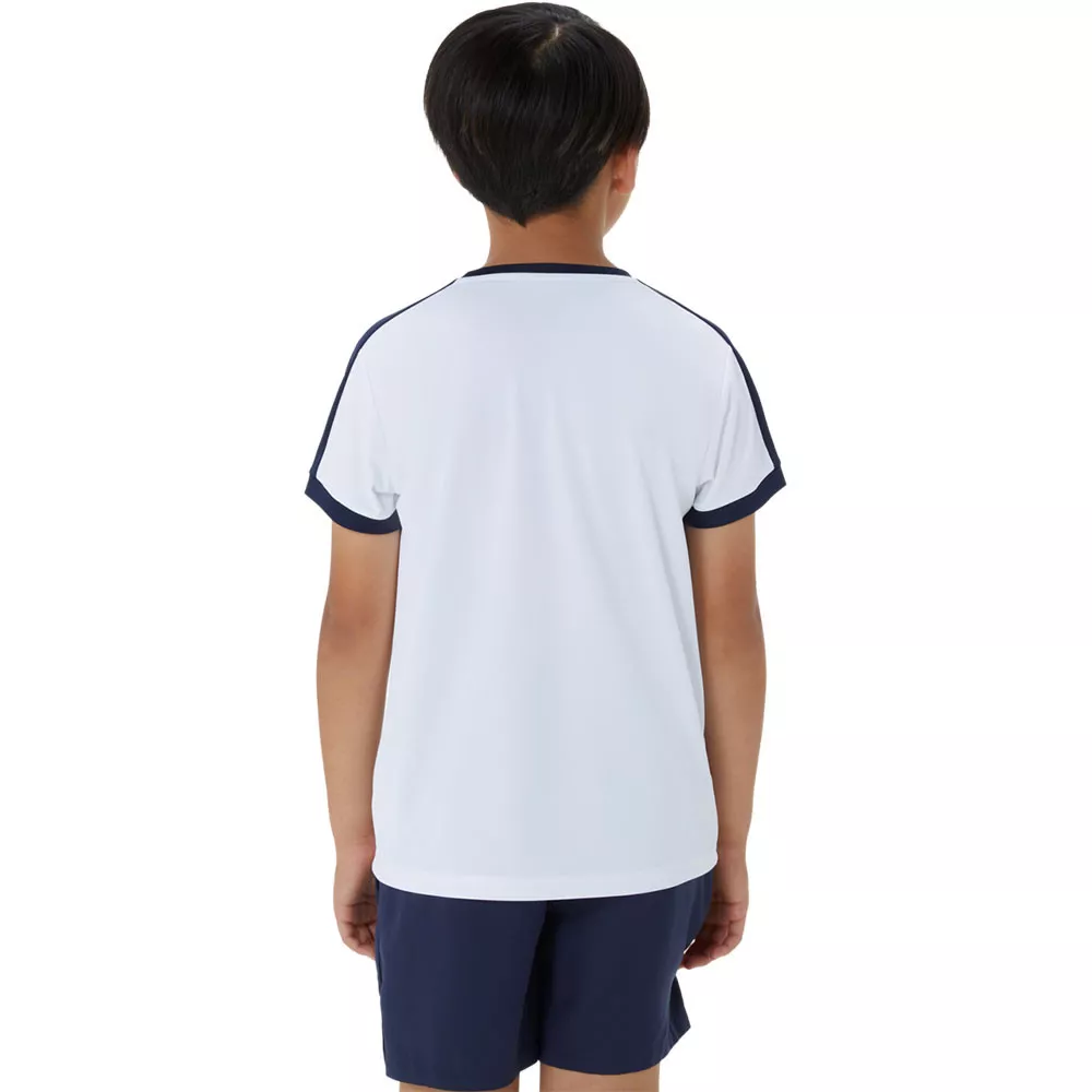T-Shirt Asics Ragazzo Crema / Blu