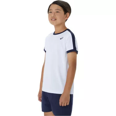 T-Shirt Asics Ragazzo Crema / Blu