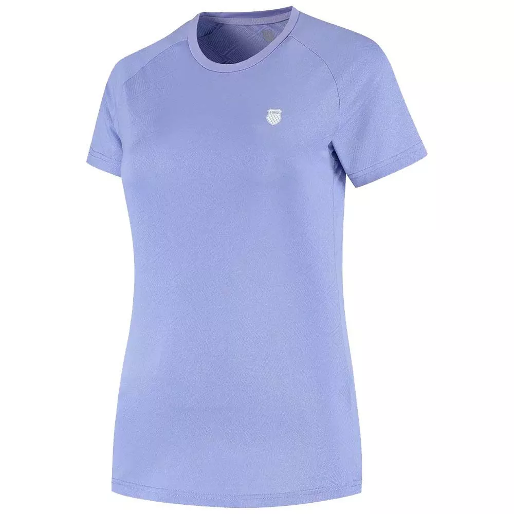 T-shirt K-Swiss Hypercourt Crew Tee Jacquard Donna Viola