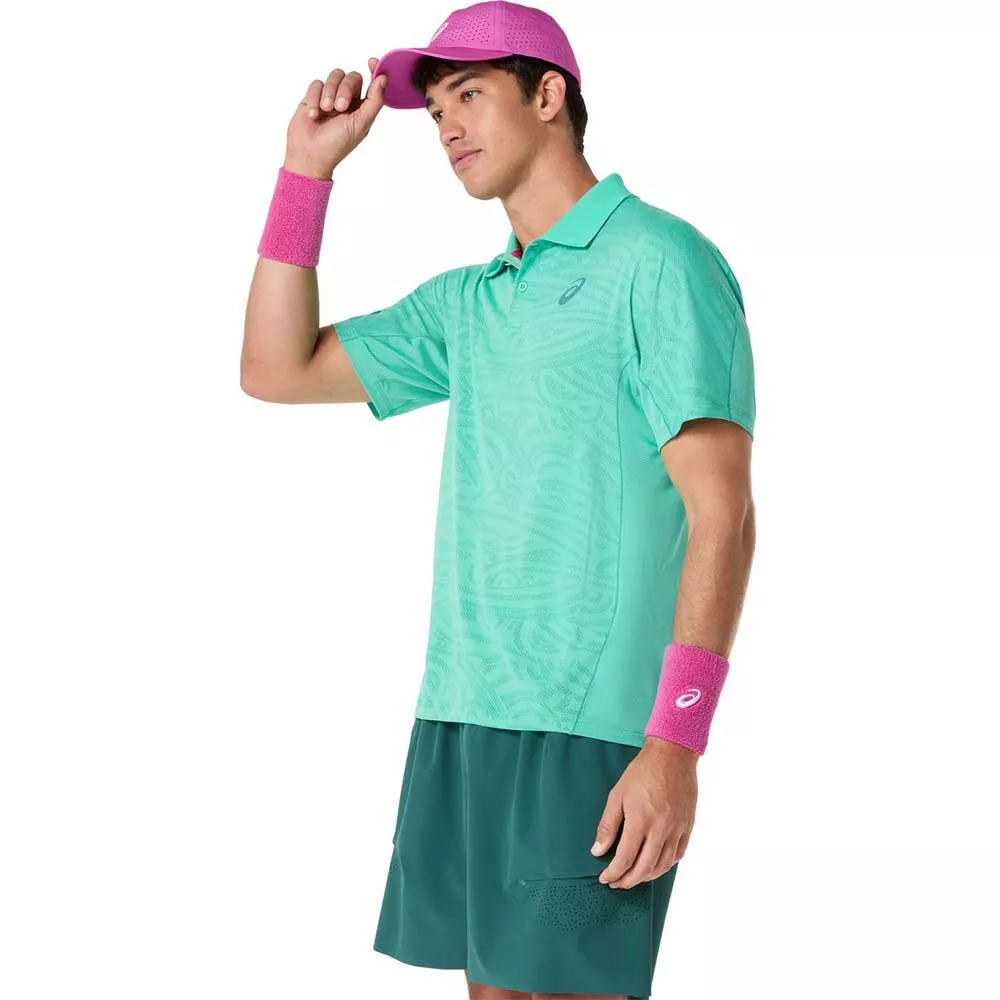 Polo Asics Match Jacquard SS Verde
