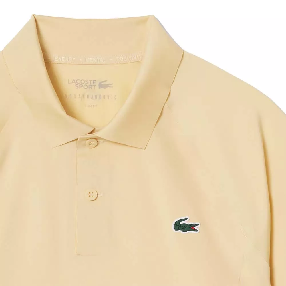 Polo Lacoste Tennis Novak Djokovic On Court Giallo