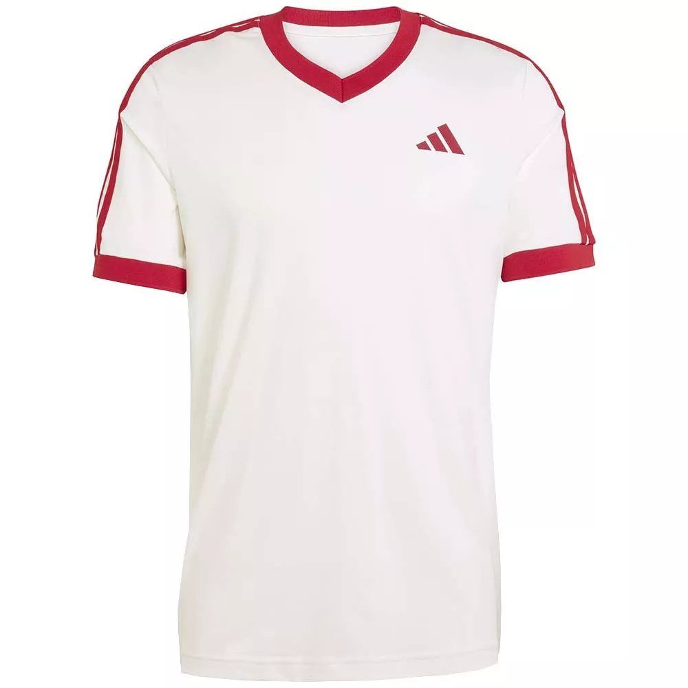 T-Shirt Adidas Tennis Classics Bianco / Rosso