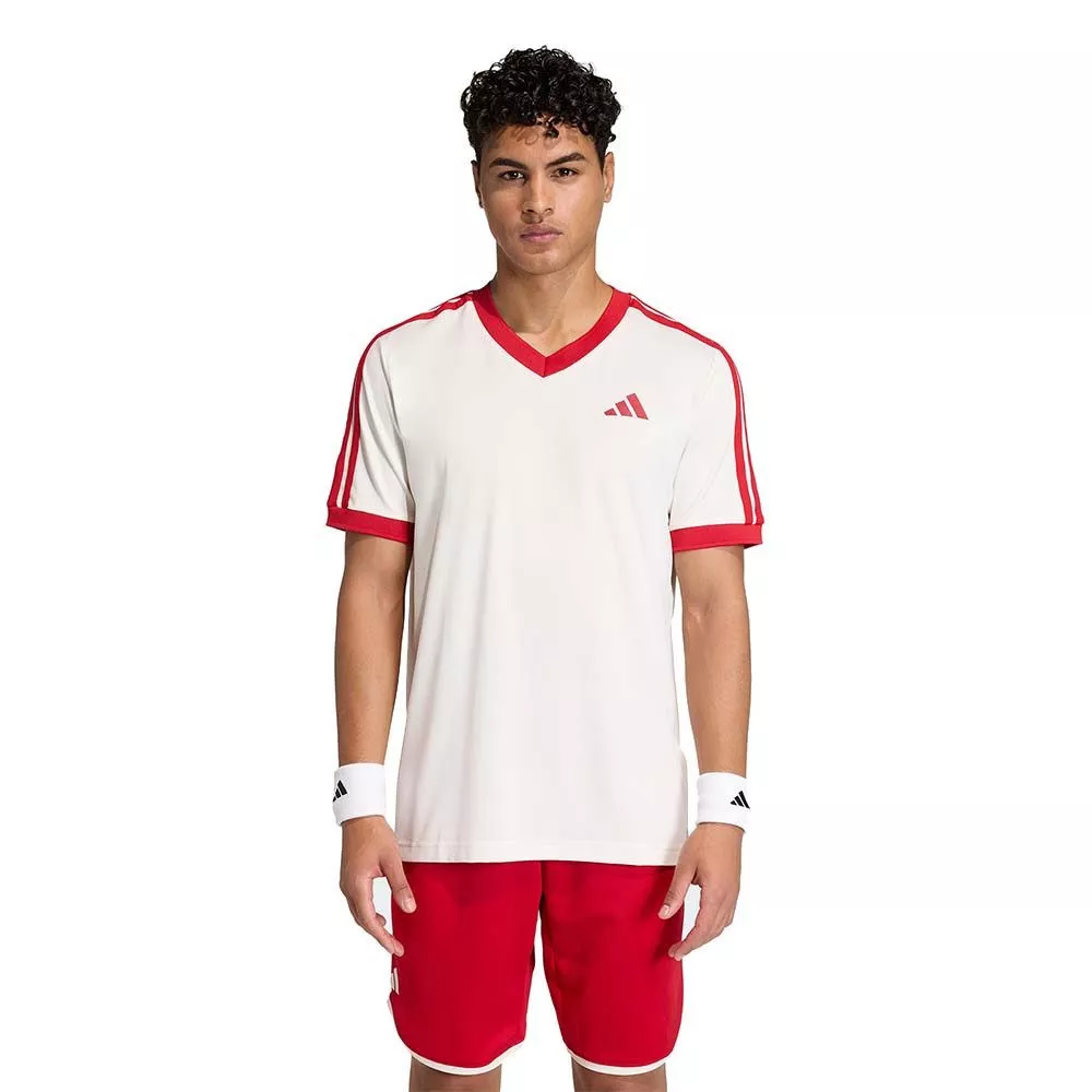T-Shirt Adidas Tennis Classics Bianco / Rosso
