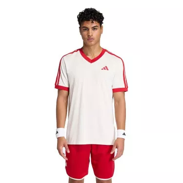 T-Shirt Adidas Tennis Classics Bianco / Rosso