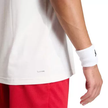 T-Shirt Adidas Tennis Classics Bianco / Rosso