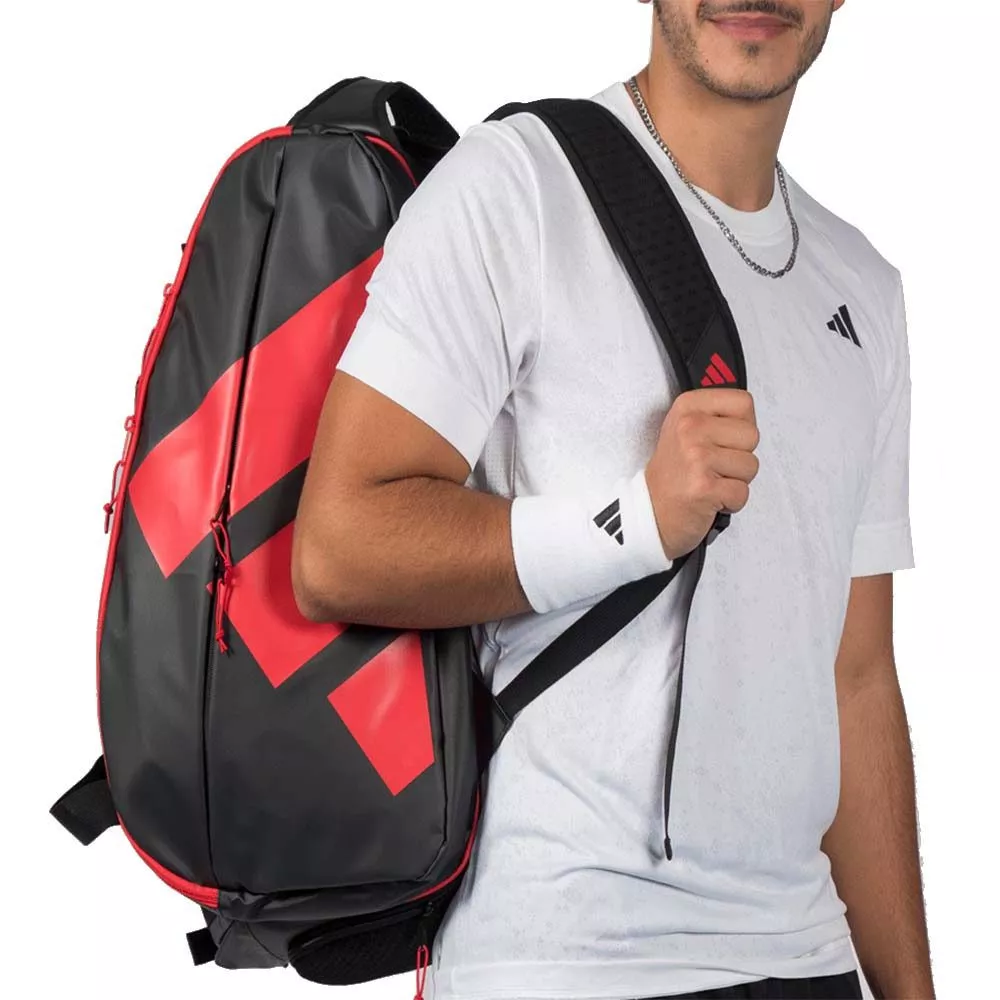 Borsa da Padel Adidas Multigame 2026 Nero / Rosso Ale Gal&aacute;n