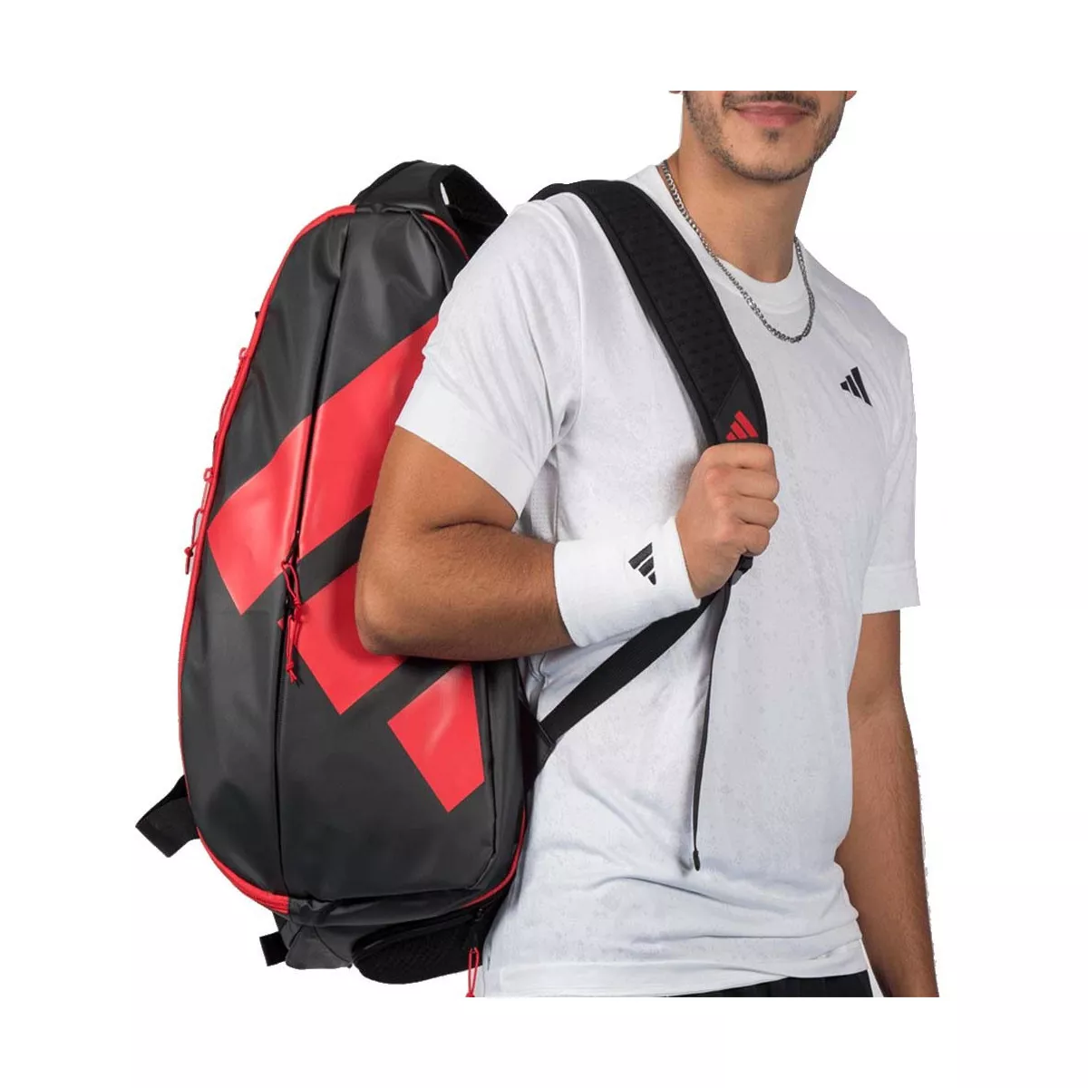 Borsa da Padel Adidas Multigame 2026 Nero / Rosso Ale Gal&aacute;n