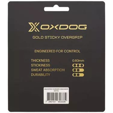 Overgrip Oxdog Gold Sticky Bianco x 3
