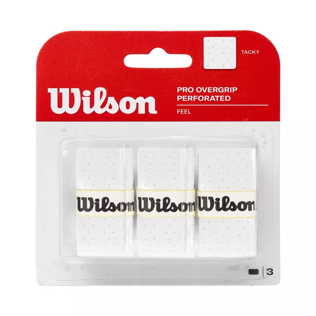 Overgrips Wilson Pro Perforated Overgrip Bianco x 3