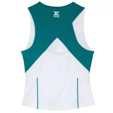 Canotta Padel Nox Pro Donna Bianco / Verde