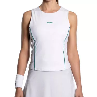 Canotta Padel Nox Pro Donna Bianco / Verde
