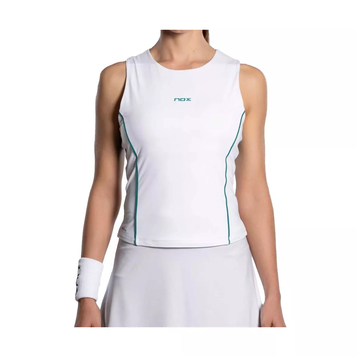 Canotta Padel Nox Pro Donna Bianco / Verde