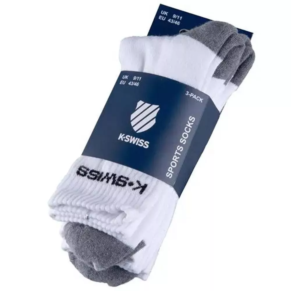 Calze K-Swiss Sport Crew Socks 3-Pack Bianco / Nero