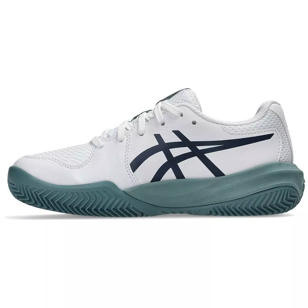Scarpe Asics Gel Resolution X GS Terra Rossa Junior Bianco / Blu Notte