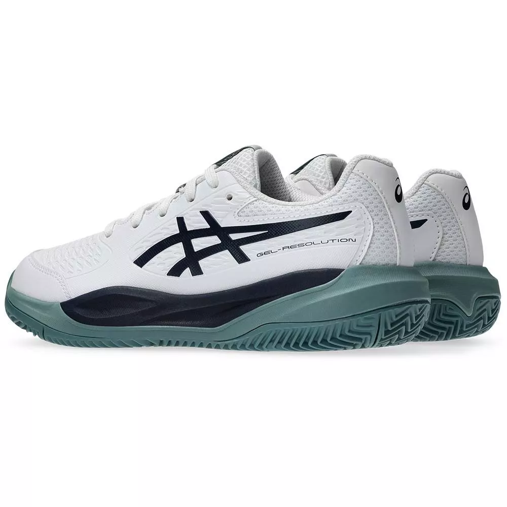 Scarpe Asics Gel Resolution X GS Terra Rossa Junior Bianco / Blu Notte