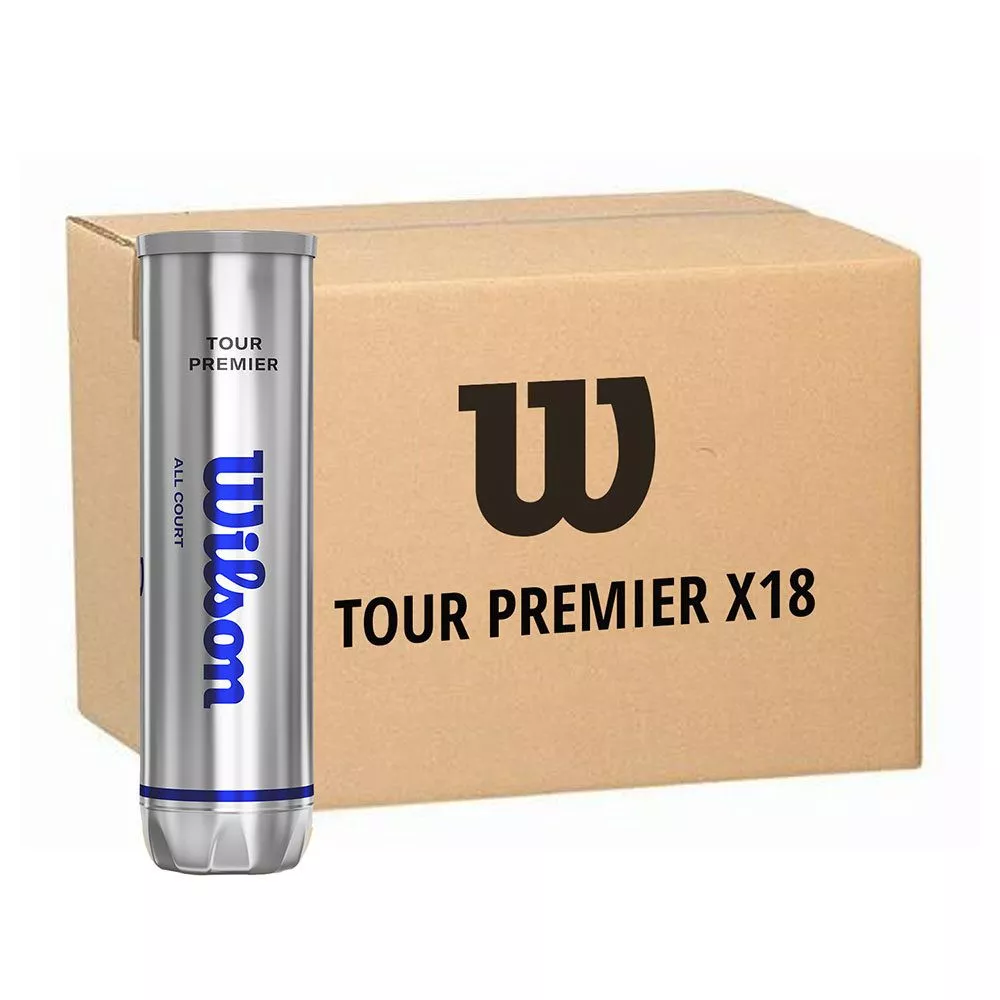 Cartone 18 tubi da 4 palline Wilson Tour Premier