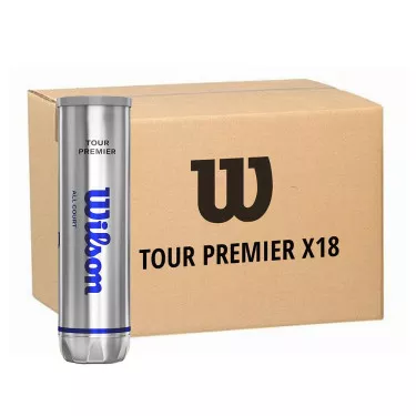 Cartone 18 tubi da 4 palline Wilson Tour Premier