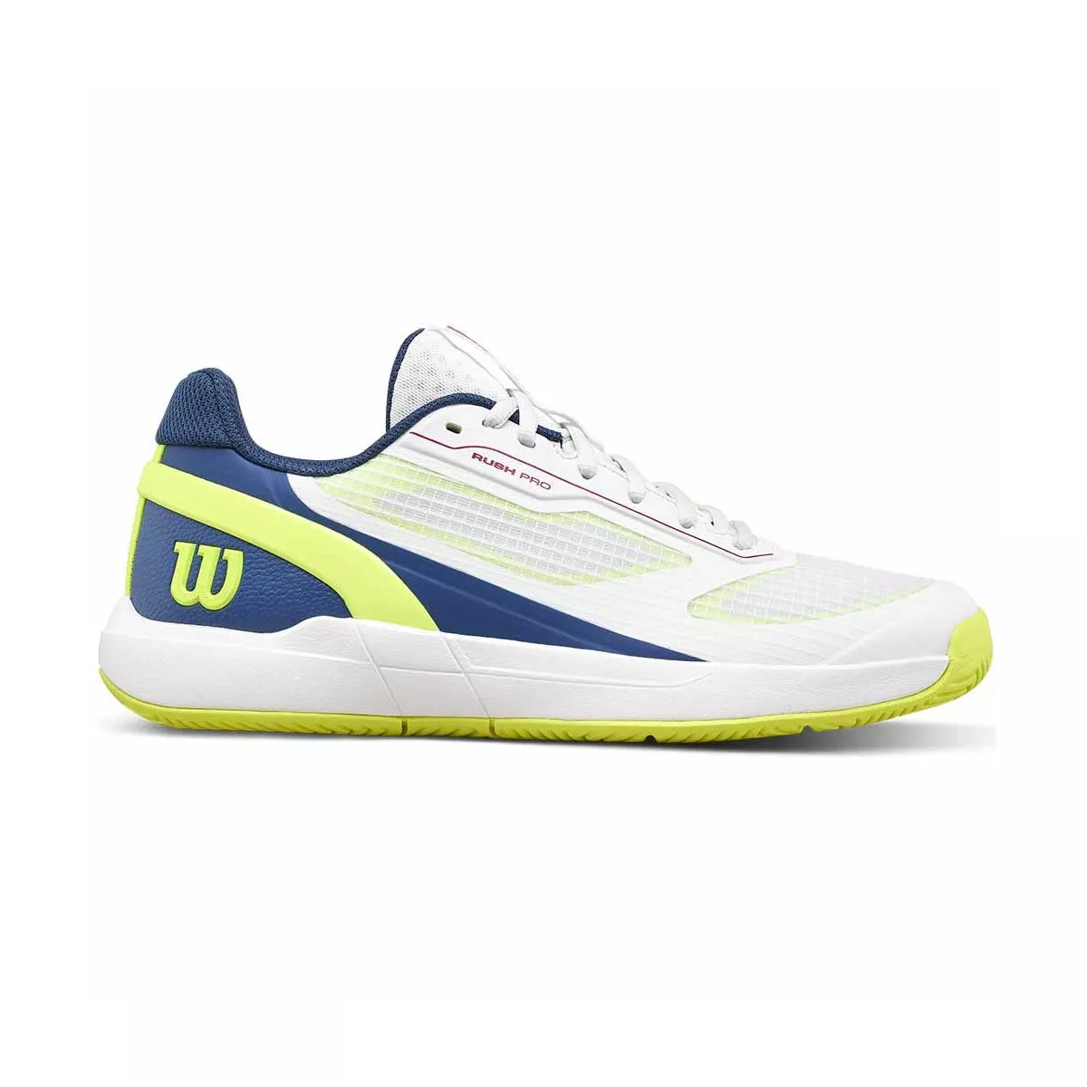 Scarpe Wilson Rush Pro 5 Junior Bianco / Blu / Giallo