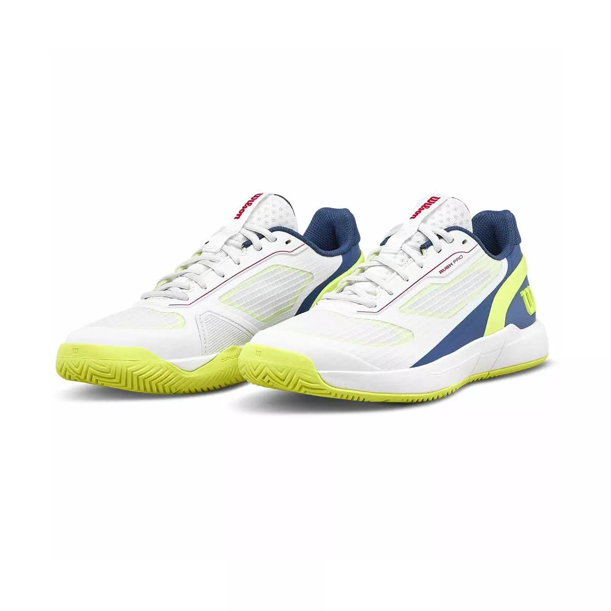 Scarpe Wilson Rush Pro 5 Junior Bianco / Blu / Giallo