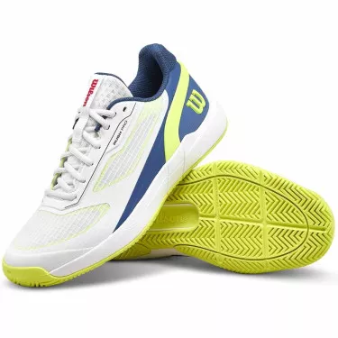 Scarpe Wilson Rush Pro 5 Junior Bianco / Blu / Giallo