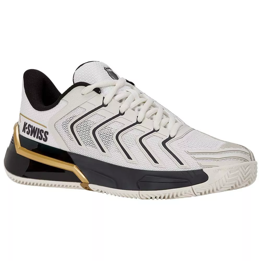 Scarpe K-Swiss Ultrashot 4 Clay Bianco / Nero / Oro