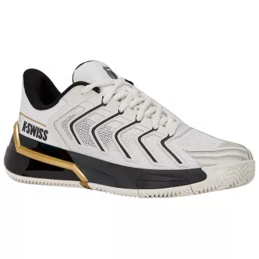 Scarpe K-Swiss Ultrashot 4 Clay Bianco / Nero / Oro
