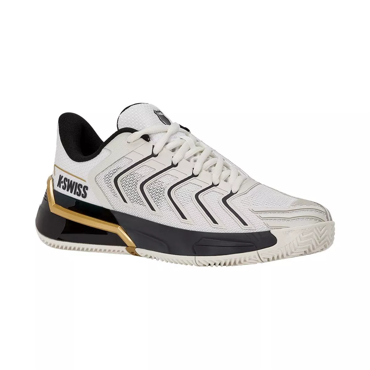 Scarpe K-Swiss Ultrashot 4 Clay Bianco / Nero / Oro
